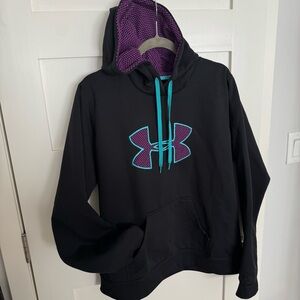 Under Armour Women’s Storm Lined Hoodie Black with Bright Accents! XL